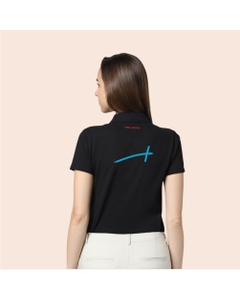 VeroModa Plain Polo Women's T-Shirt- Black SH